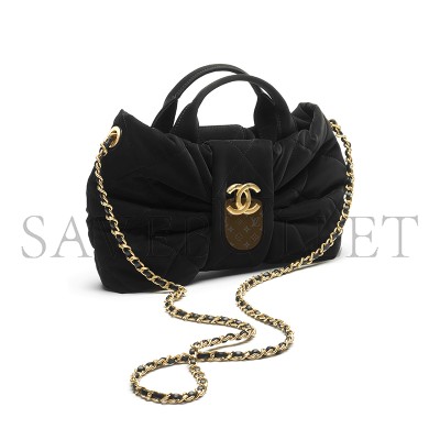 CHANEL MINI BOW BAG VELVET-EFFECT NYLON AS5849 02 (26*18*5cm)